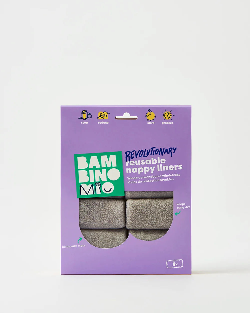 Bambino Mio - Fleece Liner - waschbares Windelvlies (8 Stück)