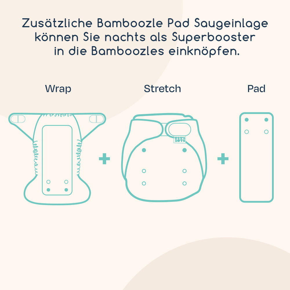 TotsBots Bamboozle Stretch - Höschenwindel - Nachtwindel aus Bambusviskose - XL