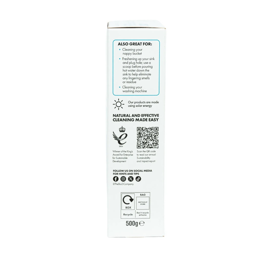 Bio-D - Nappy Fresh 500 g - Hygienepulver für Stoffwindeln & Kindertextilien