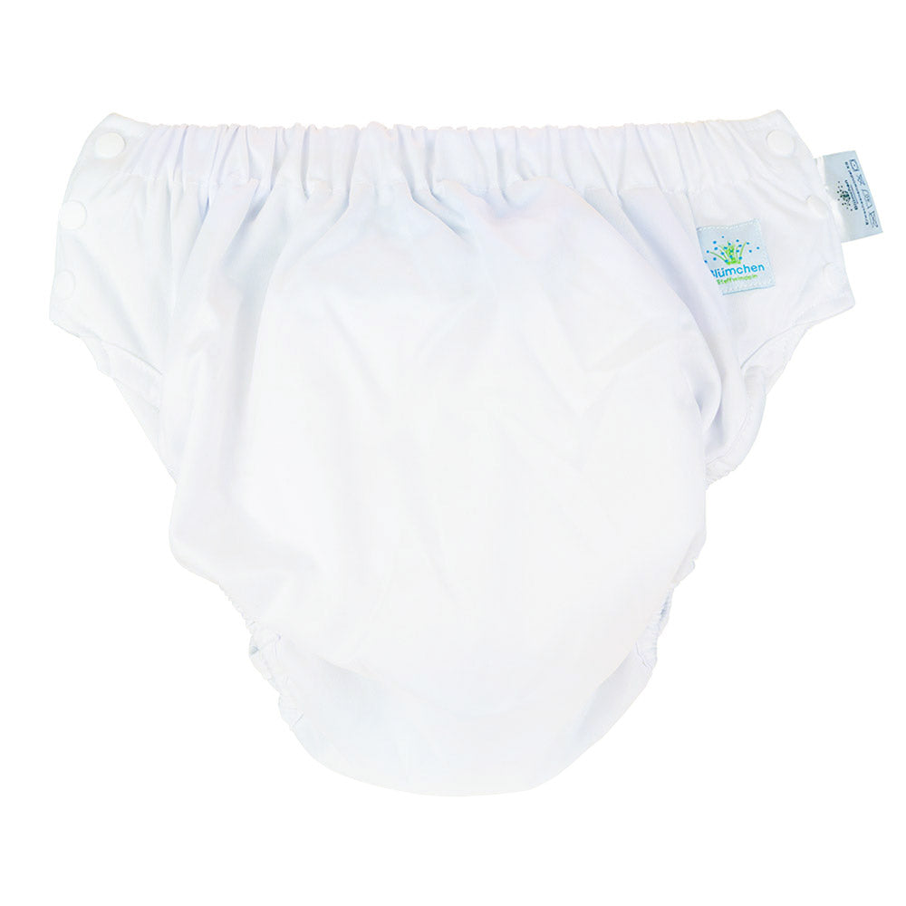 Blümchen - Kinder & Erwachsenen Stoffwindel (Inkontinenzslip mit Druckknöpfen) - Weiß