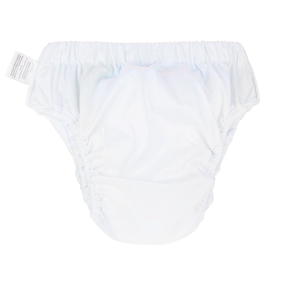 Blümchen - Kinder & Erwachsenen Stoffwindel (Inkontinenzslip mit Druckknöpfen) - Weiß