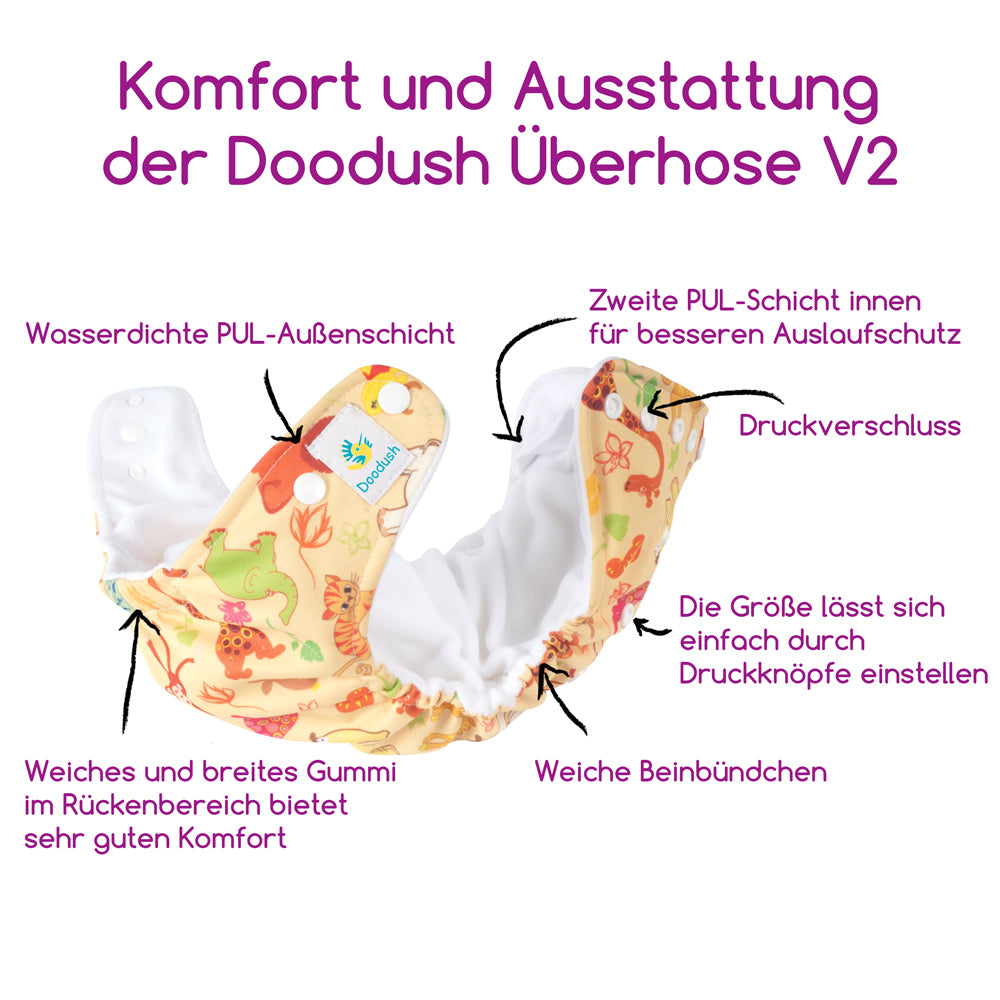 Doodush - PUL-Überhose 2 (Einlagen) - Underwater World (Meerestiere) - Die angesagteste Überhose momentan. Nicht ohne Grund.