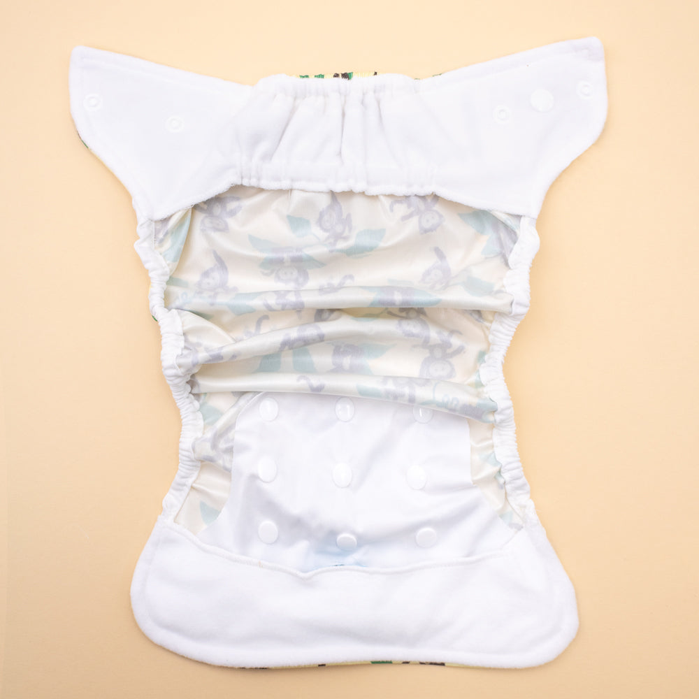 Little Clouds - Überhose (Prefold) - Monkey (Affe)