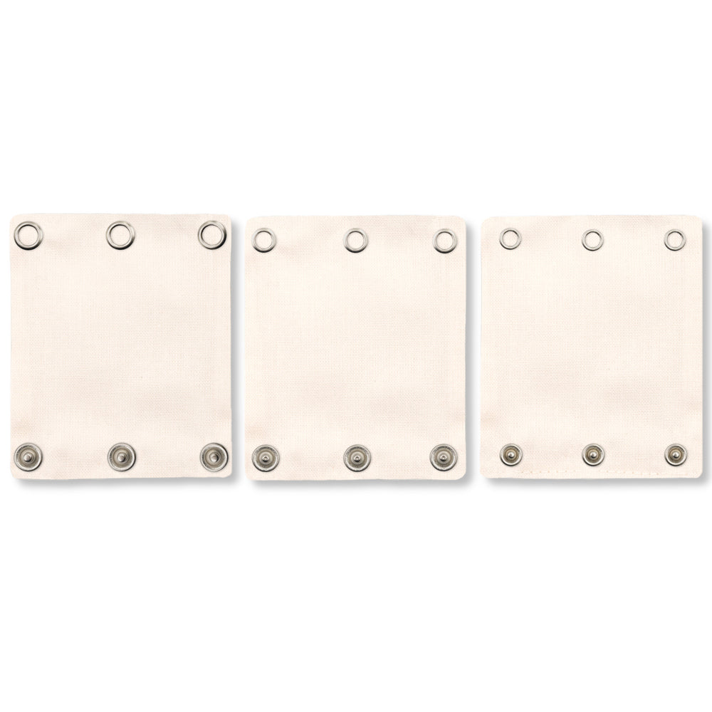 Milchmädchen - Bodyerweiterung/-verlängerung - in tollen Designs - 3 Stück in 3 Druckknopfgrößen