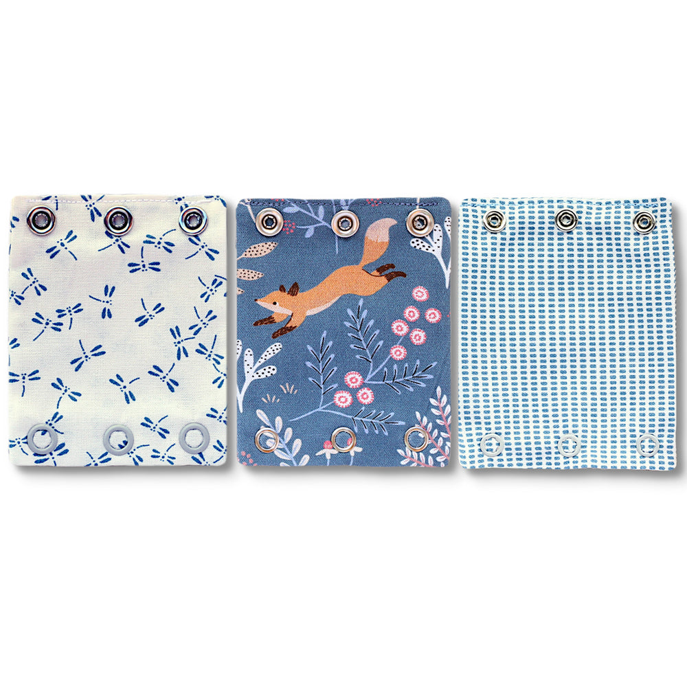Milchmädchen - Bodyerweiterung/-verlängerung - in tollen Designs - 3 Stück in 3 Druckknopfgrößen