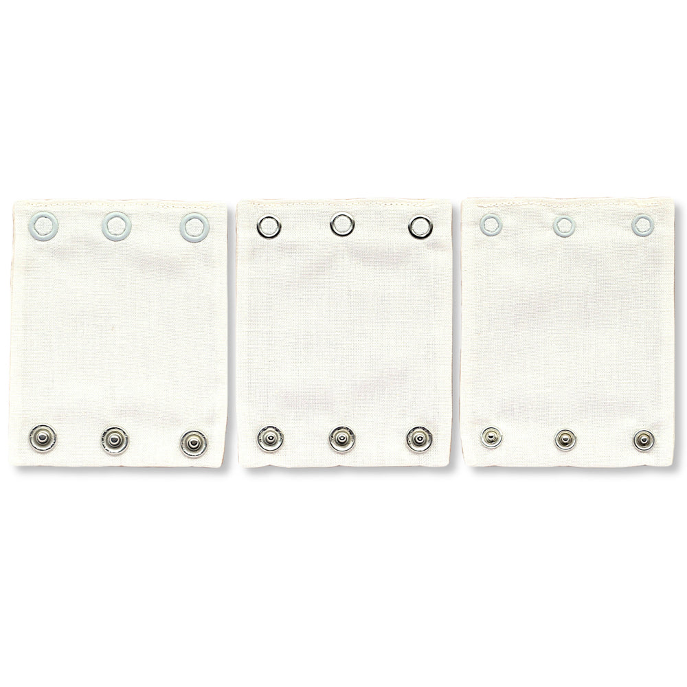 Milchmädchen - Bodyerweiterung/-verlängerung - in tollen Designs - 3 Stück in 3 Druckknopfgrößen