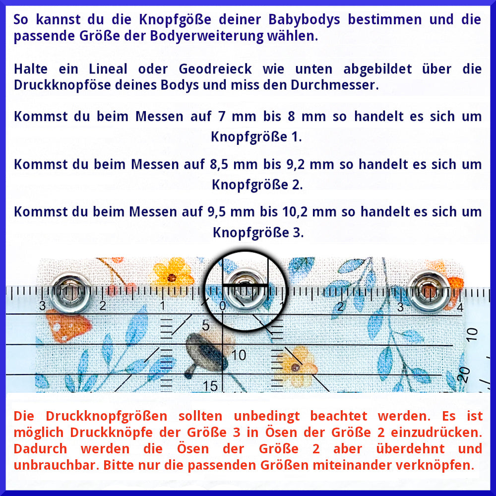 Milchmädchen - Bodyerweiterung (Bodyverlängerung) - Libelle Blau - Einzeln (alle Größen)
