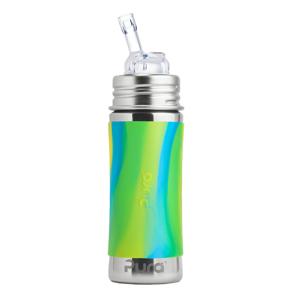 Pura Kiki Trinkflasche 325ml - Strohhalm Aufsatz (inkl. Schutzkappe)