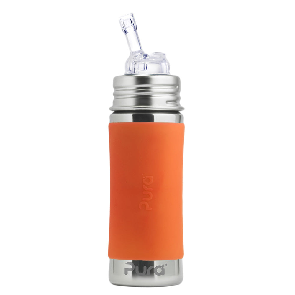 Pura Kiki Trinkflasche 325ml - Strohhalm Aufsatz (inkl. Schutzkappe)
