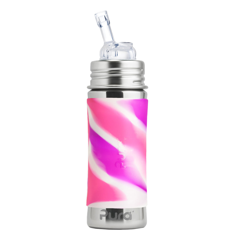 Pura Kiki Trinkflasche 325ml - Strohhalm Aufsatz (inkl. Schutzkappe)