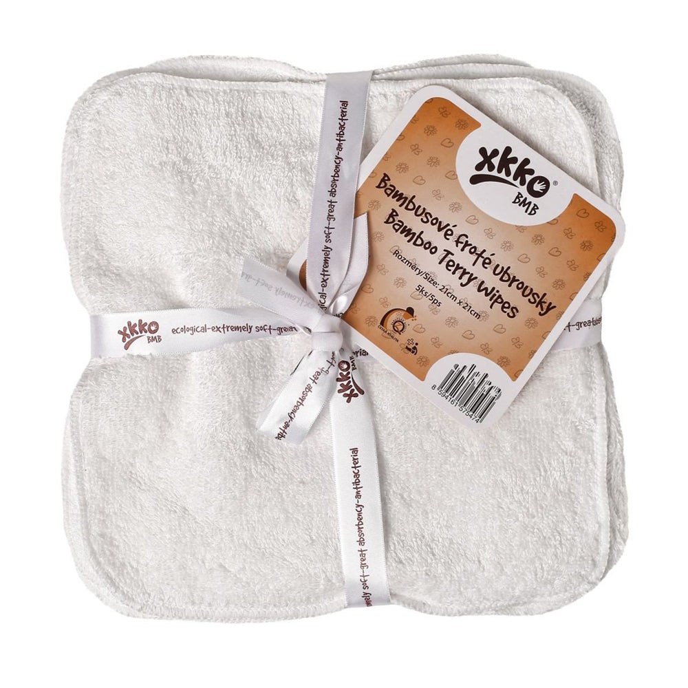 XKKO - Bambusfrottewaschlappen - BMB - Natural - 21x21cm