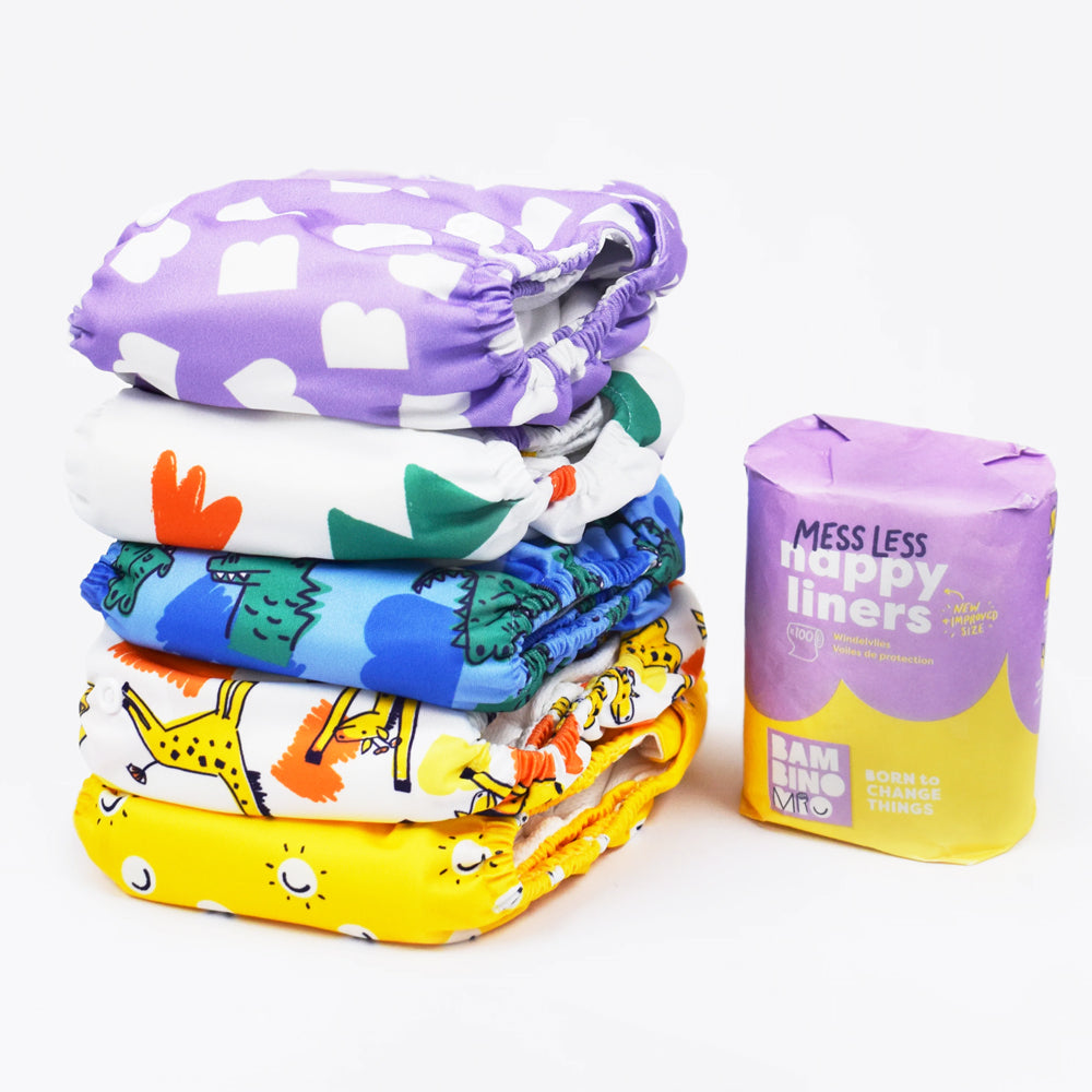 Bambino Mio Revolutionary Probier-Box Brave & Bold mit AIO Windeln und Windelvlies