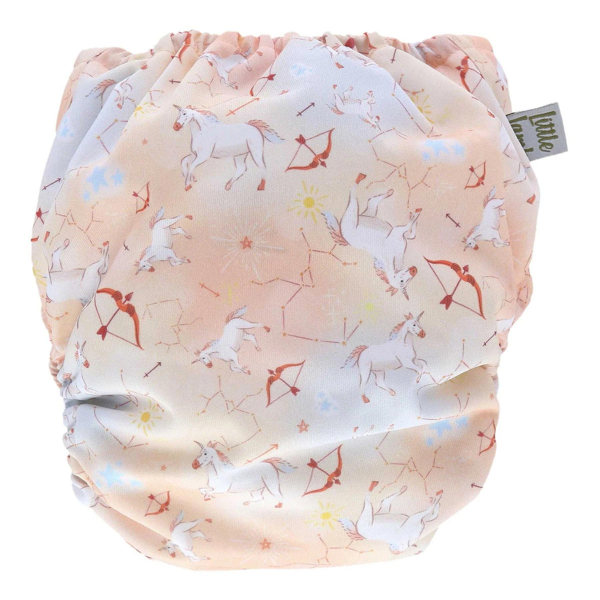 Little Lamb One Size Pocketwindel Sagittarius (Schütze), Rückansicht mit elastischem Rückenbund