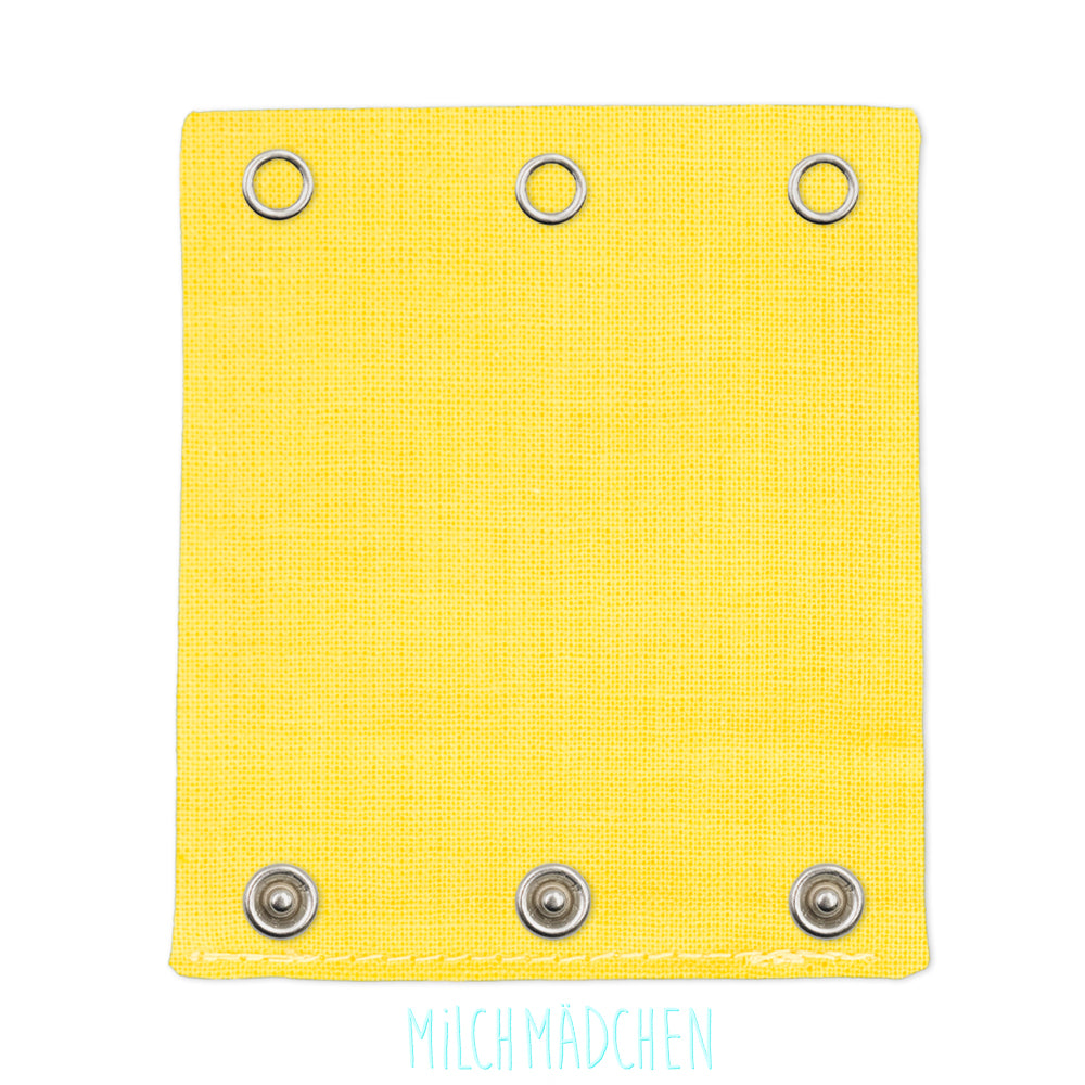 Milchmädchen Bodyverlängerung (Bodyerweiterung) einzeln im Design Gelb – Größe 1 (Druckknopf Ø 7,7 mm)