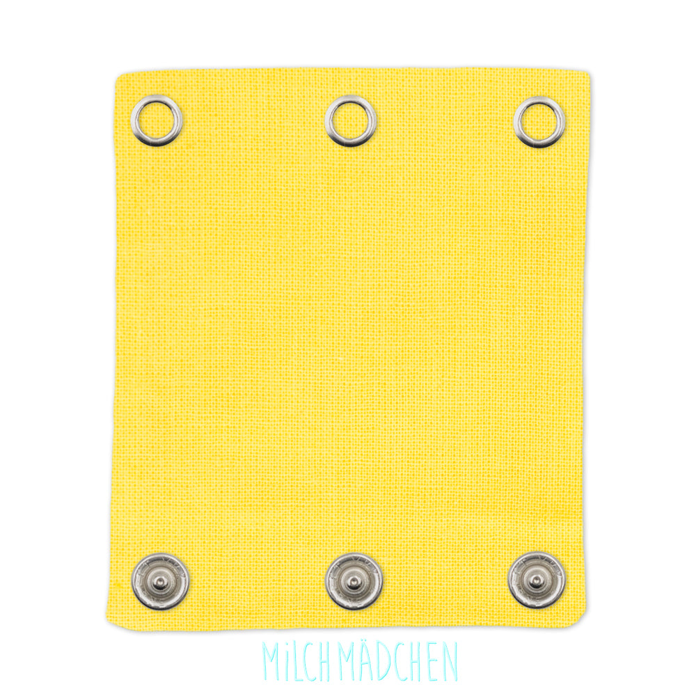 Milchmädchen Bodyverlängerung (Bodyerweiterung) einzeln im Design Gelb – Größe 2 (Druckknopf Ø 9,1 mm)
