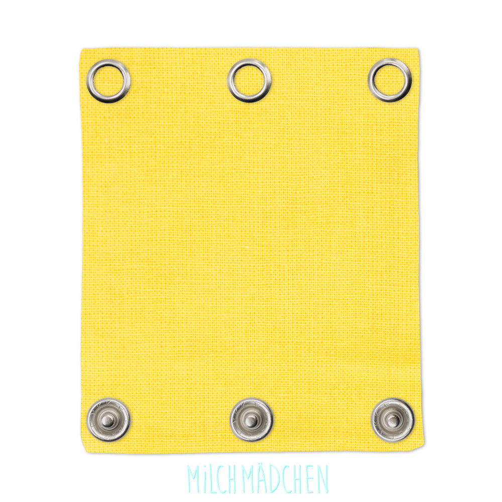 Milchmädchen Bodyverlängerung (Bodyerweiterung) einzeln im Design Gelb – Größe 3 (Druckknopf Ø 9,7 mm)