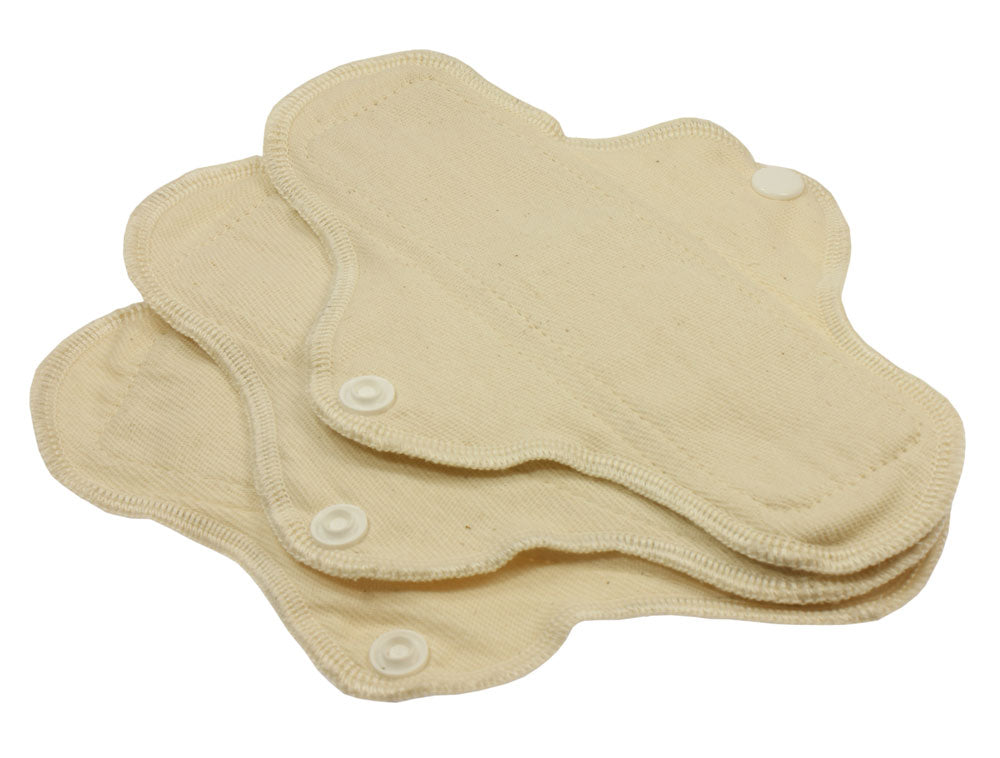 Blümchen – Auslaufsichere Menstruationsbinde Slimfit – Bio-Baumwolle – 3 Stück - Twill