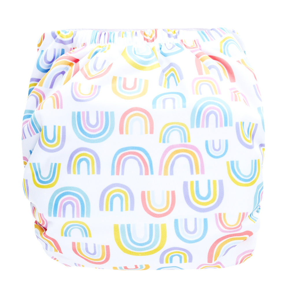 TotsBots PeeNut V2 Überhose (All-in-Two) im Design Rainbow, Rückseite