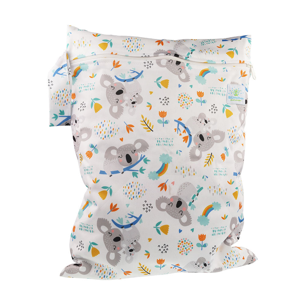 Blümchen - einfache Nasstasche (Wetbag) - Gr. M (41x29 cm)
