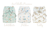 Blümchen - Eco Shell Überhose (2in1) - Druckverschluss - One Size (3-16 kg)