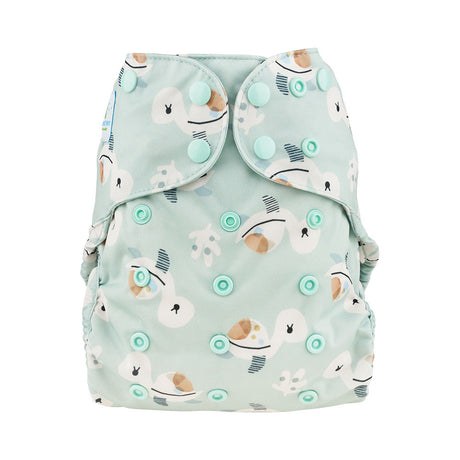 Blümchen - Eco Shell Überhose (2in1) - Druckverschluss - One Size (3-16 kg)