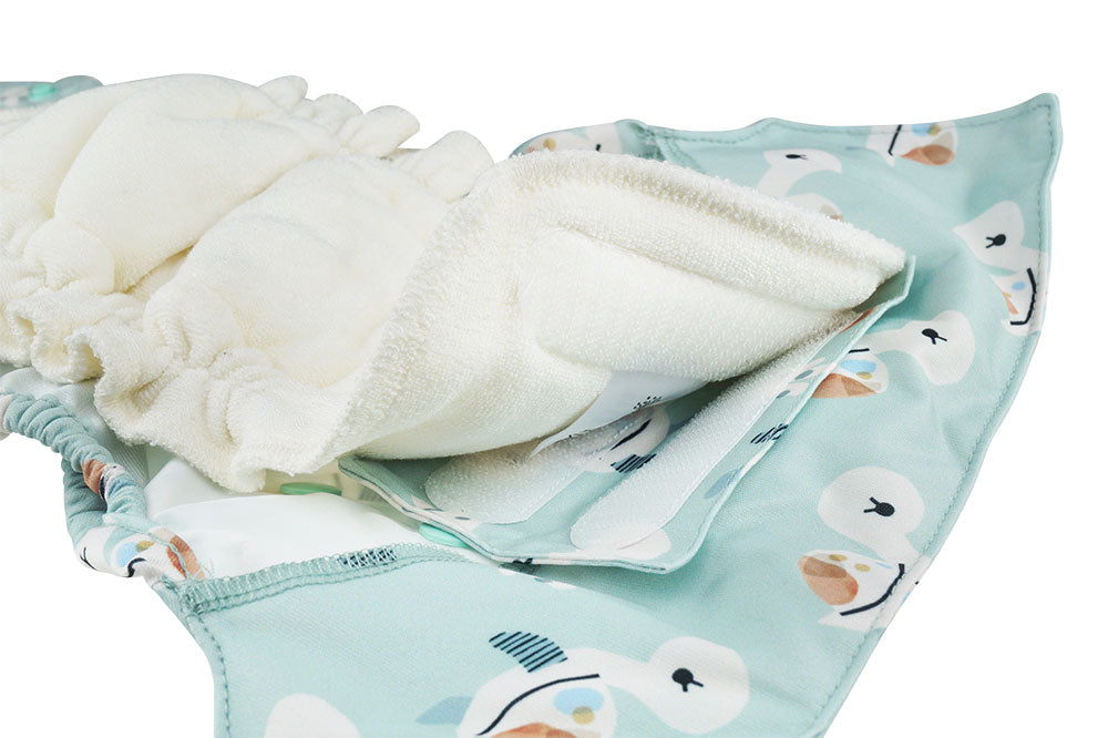 Blümchen - Eco Shell Überhose (2in1) - Druckverschluss - One Size (3-16 kg)