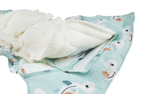 Blümchen - Eco Shell Überhose (2in1) - Druckverschluss - One Size (3-16 kg)