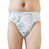 Blümchen - Kinder & Erwachsenen Stoffwindel V2 (2in1-Inkontinenz-Windel) - Floral (Weiß)