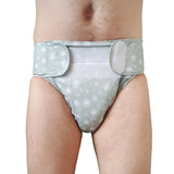 Blümchen - Kinder & Erwachsenen Stoffwindel V2 (2in1-Inkontinenz-Windel) - Floral (Grün)