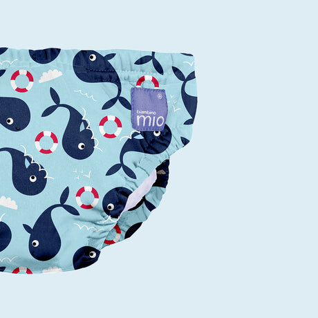 Bambino Mio - waschbare Schwimmwindel - Whale Wharf (S-XL)