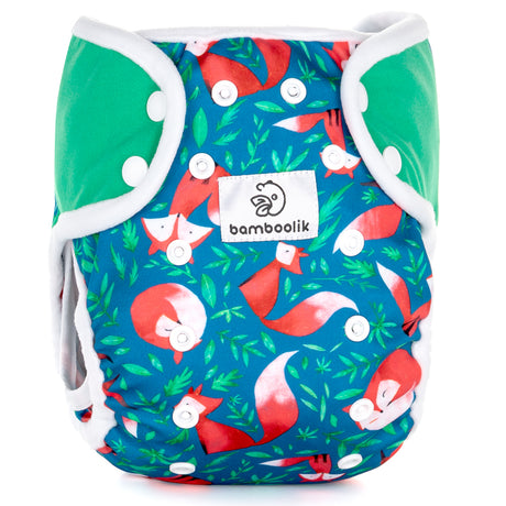 Bamboolik - DUO Überhosen - One Size (4-15 kg) - doppelte Beinbündchen - Druckverschluss