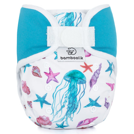 Bamboolik - DUO Überhosen - One Size (4-15 kg) - doppelte Beinbündchen - Klettverschluss