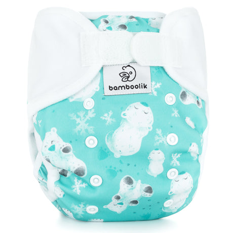 Bamboolik - DUO Überhosen - One Size (4-15 kg) - doppelte Beinbündchen - Klettverschluss