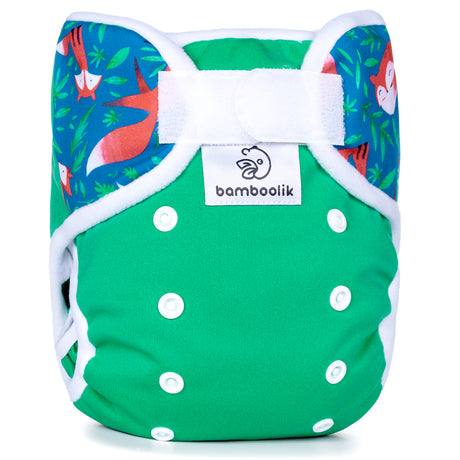 Bamboolik - DUO Überhosen - One Size (4-15 kg) - doppelte Beinbündchen - Klettverschluss