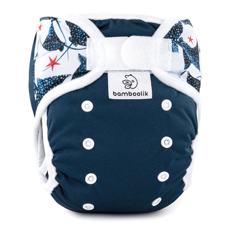 Bamboolik - DUO Überhosen - One Size (4-15 kg) - doppelte Beinbündchen - Klettverschluss