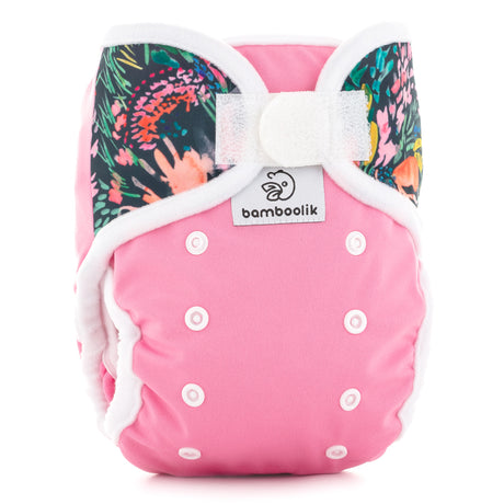 Bamboolik - DUO Überhosen - One Size (4-15 kg) - doppelte Beinbündchen - Klettverschluss