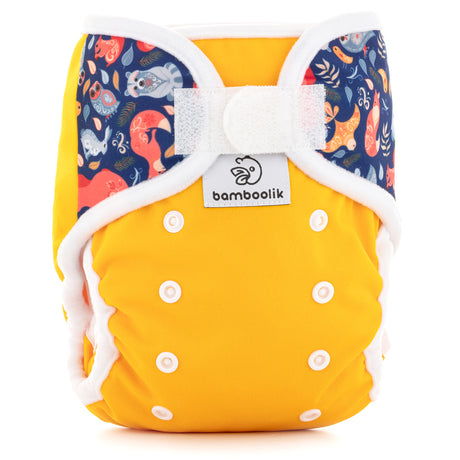 Bamboolik - DUO Überhosen - One Size (4-15 kg) - doppelte Beinbündchen - Klettverschluss