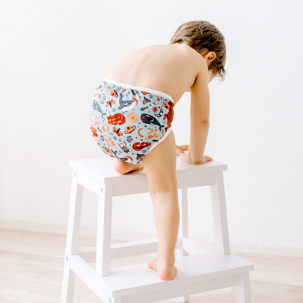 Bamboolik - DUO Überhosen - One Size (4-15 kg) - doppelte Beinbündchen - Druckverschluss