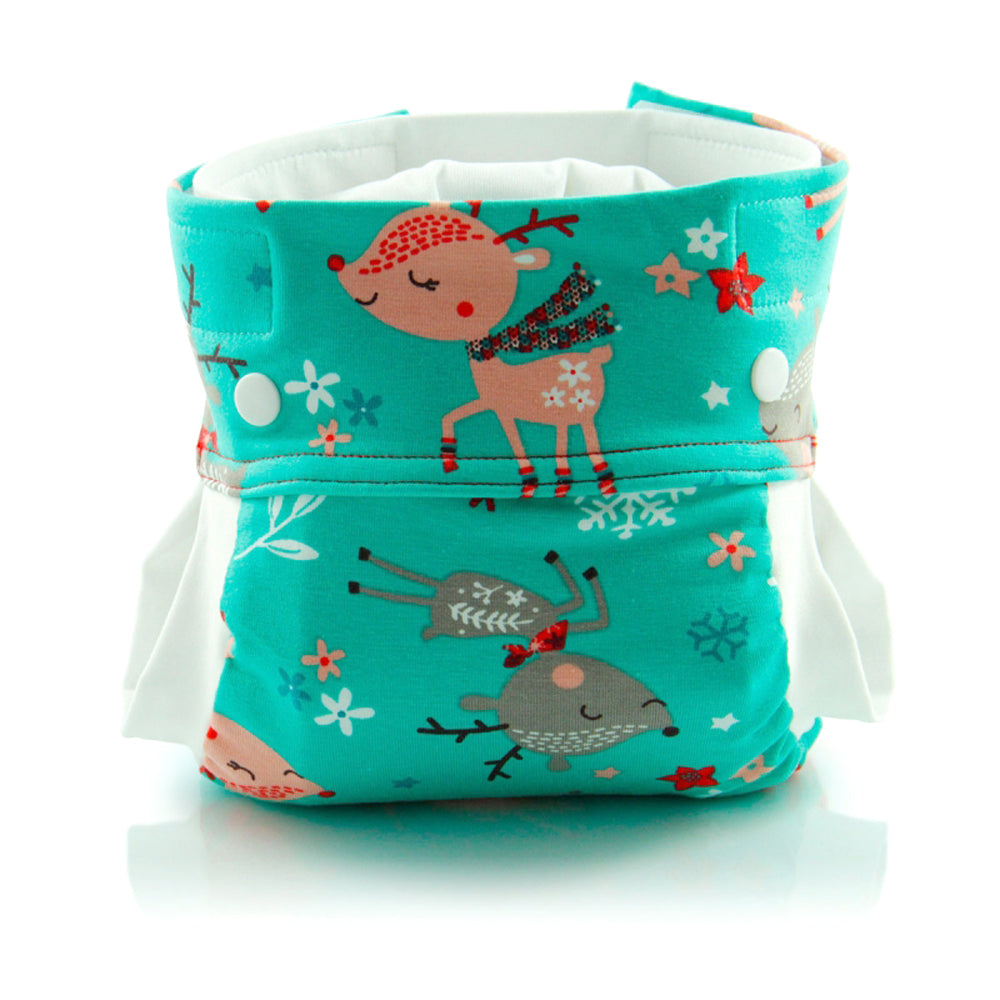 Culla di Teby (Hybridwindel) - Snowflakes - Bio-Baumwoll-Windel. Die Beste AI3 Windel am Markt!
