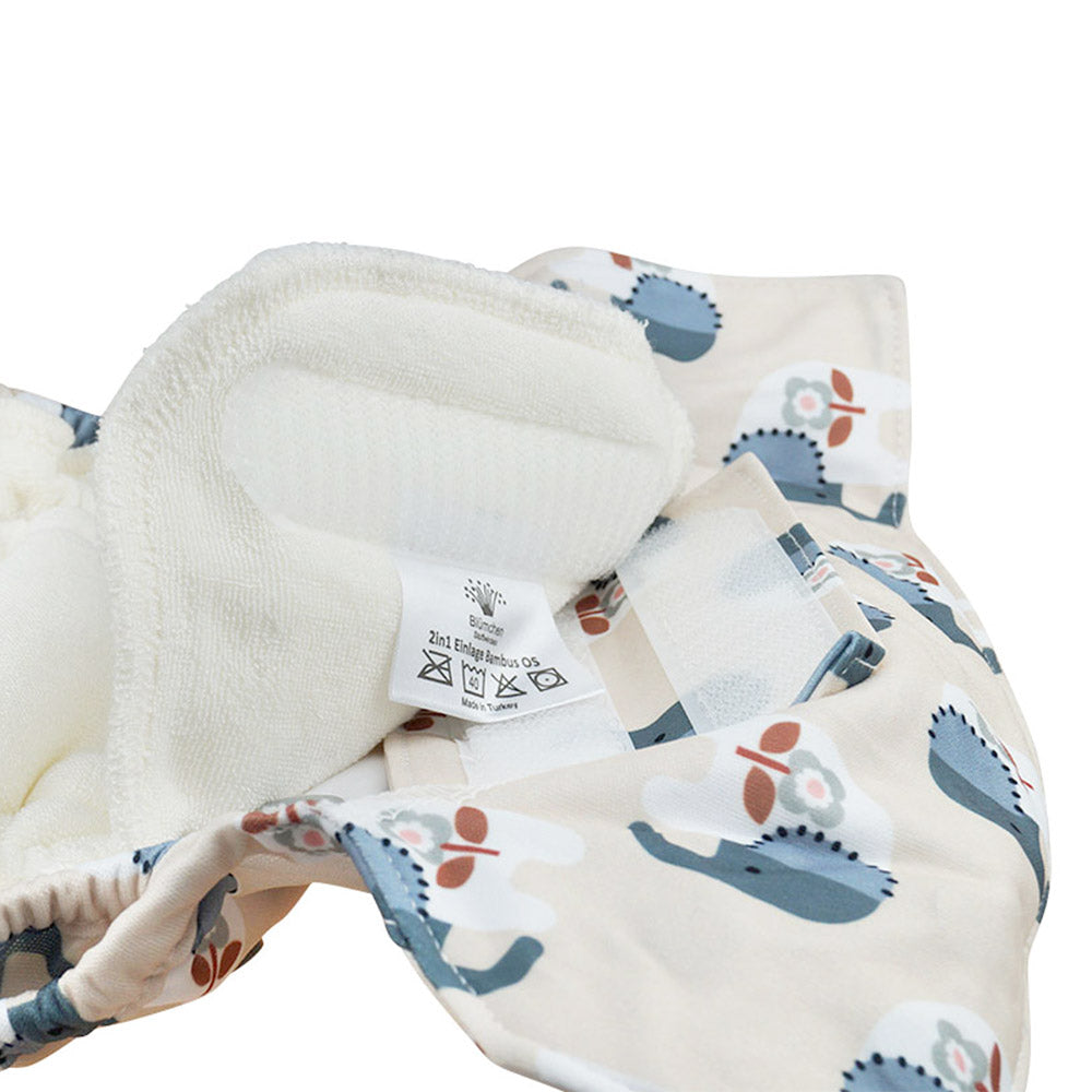 Blümchen - Eco Shell Überhose (2in1) - Klettverschluss - Newborn (3-6 kg)