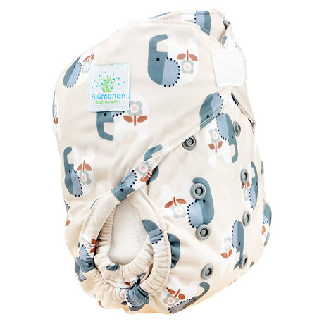 Blümchen - Eco Shell Überhose (2in1) - Klettverschluss - One Size (3-16 kg)