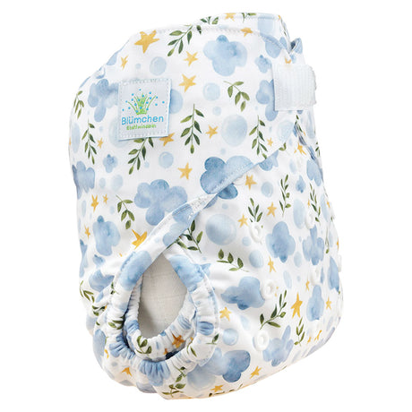 Blümchen - Eco Shell Überhose (2in1) - Klettverschluss - One Size (3-16 kg)