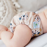Blümchen - Eco Shell Überhose (2in1) - Druckverschluss - One Size (3-16 kg)