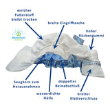 Blümchen Stoffwindel für Kinder & Erwachsene: Inkontinenz Windeln (Gr. XS, S & L) - Cozy Lion