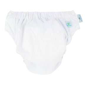 Blümchen - Kinder & Erwachsenen Stoffwindel (Inkontinenzslip mit Druckknöpfen) - Weiß