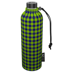 Emil die Flasche (750ml) - Komplettset (Bio-Baumwolle-Überzug) Weithals - Karo