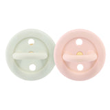 BumiBébé by HEVEA - Schnuller - Retro-Design - Rund - 100 % Naturkautschuk - 2er-Set  - 2 Größen