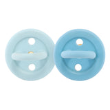 BumiBébé by HEVEA - Schnuller - Retro-Design - Rund - 100 % Naturkautschuk - 2er-Set  - 2 Größen