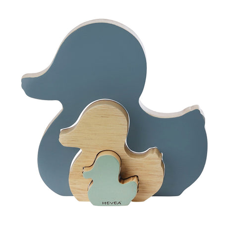 Hevea - Ente "Kawan" Steckspielzeug aus Holz (Fair Trade)