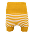Little Clouds – doppeltgestrickte Wollüberhose aus Merinowolle – Made in Germany - Kurkuma/Natur